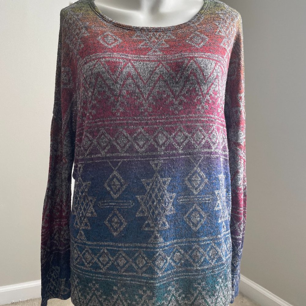 Moon Collection Patterned Long Sleeve Top - SzM